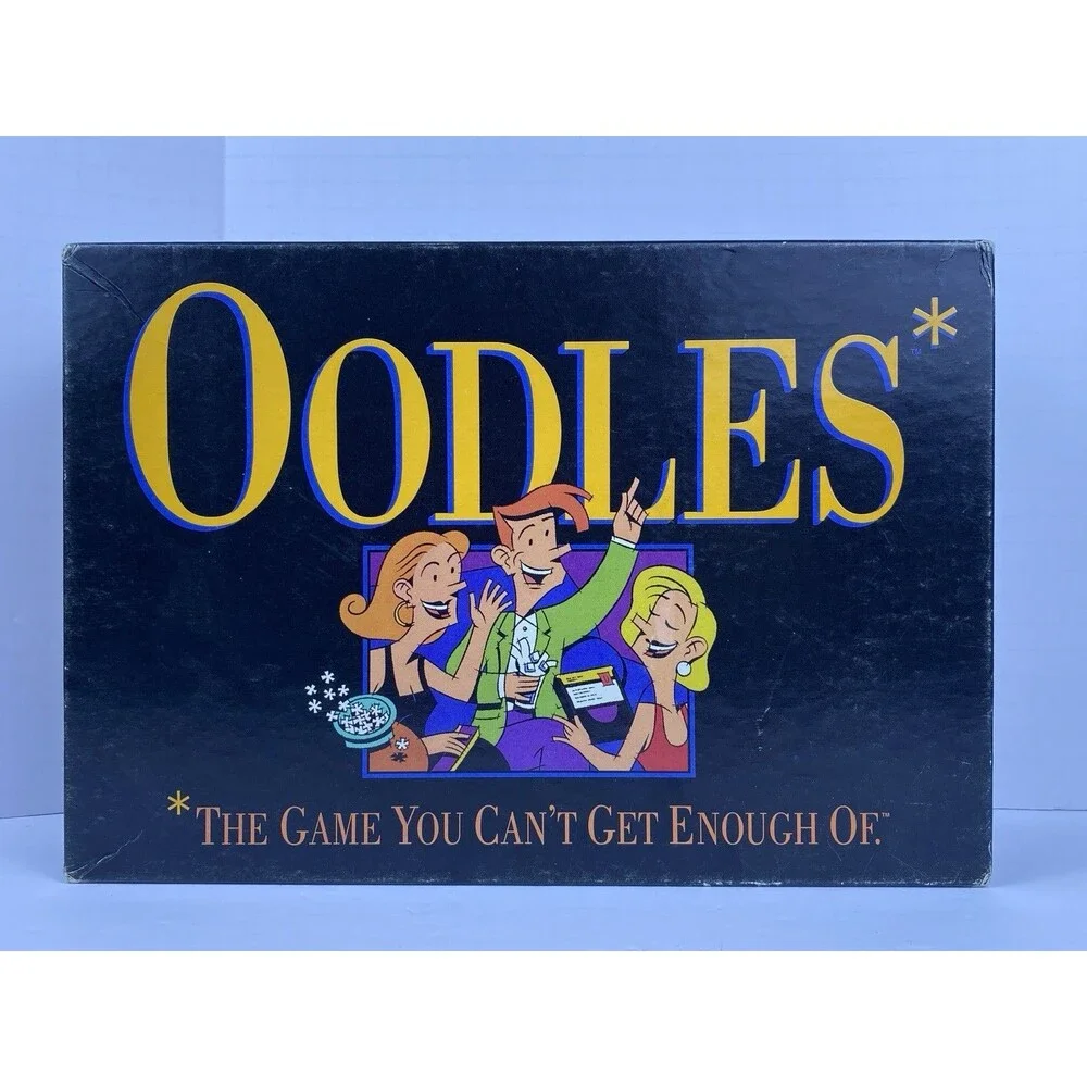 VTG 1992 Oodles Board Game Milton Bradley Triva 100% COMPLETE Fun Adult Party